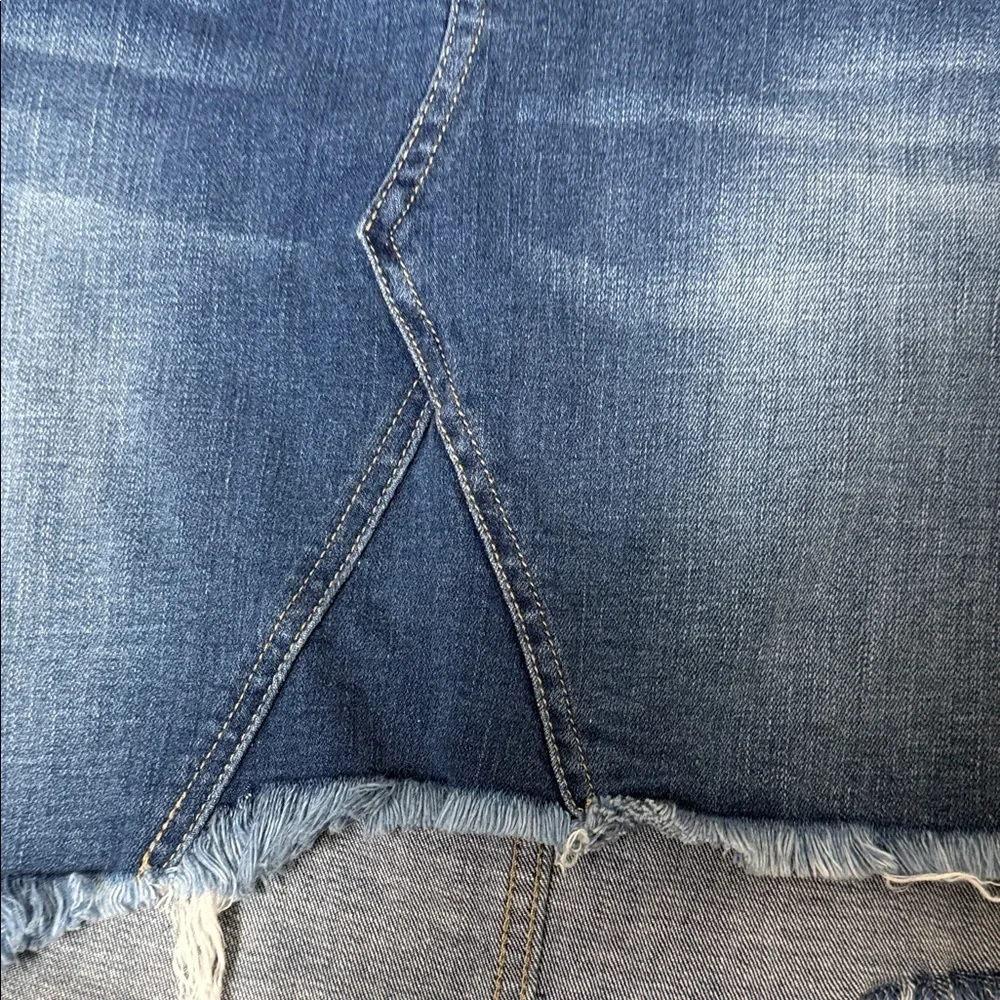 Flying Monkey Asymmetrical Dark Blue Denim Skirt Size 24 - Picture 2 of 5